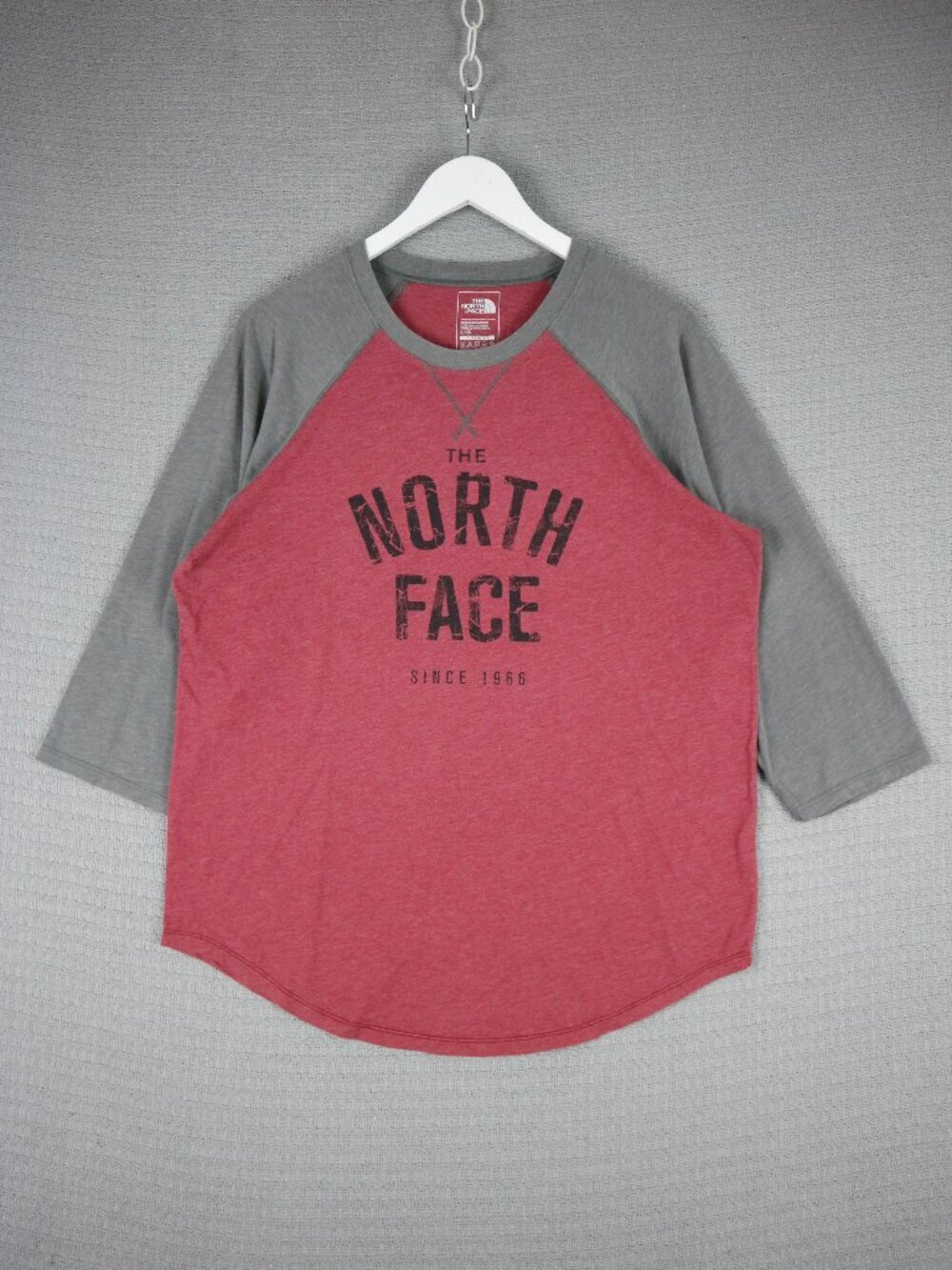 The North Face Quarter Sleeve Two Tone Mens Shirt Cotton Large